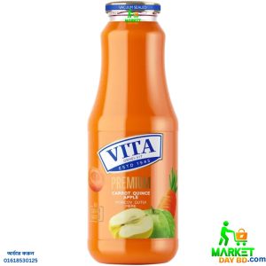 Vita Premium Carrot Quince Apple Juice 1L carton featuring carrot, quince, and apple imagery.